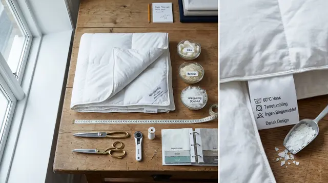 Allergivenlig dyne: materialer, vask og konkrete valg